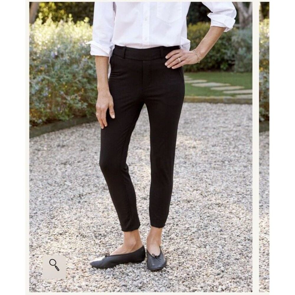 FRANK & EILEEN Murphy Billion‎ Dollar Pants Black Cotton Stretch Lab 600 Size M
